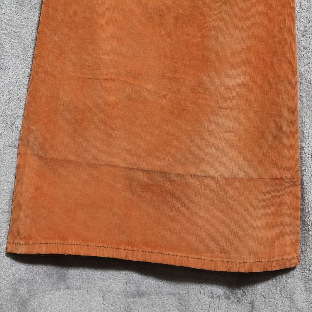 We The Free Womens Pants 31 Orange Corduroy Flared Wide Leg High Rise - Picture 7 of 14